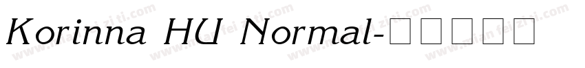 Korinna HU Normal字体转换
